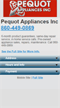 Mobile Screenshot of pequotappliances.com